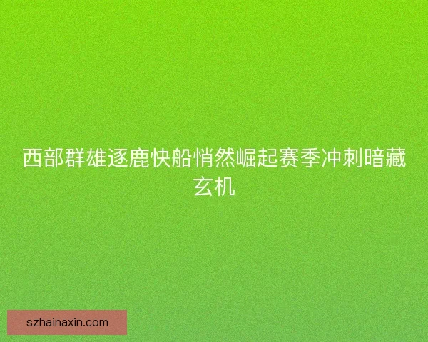 西部群雄逐鹿快船悄然崛起赛季冲刺暗藏玄机 西部群雄逐鹿快船悄然崛起赛季冲刺暗藏玄机